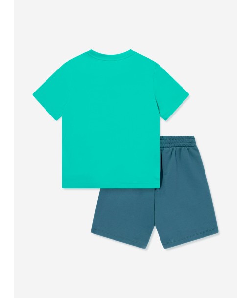 EA7 Emporio Armani Boys Logo Short Set in Green chez Cornerstreet bien 