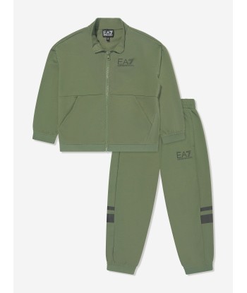 EA7 Emporio Armani Boys Logo Tracksuit in Green Vous souhaitez 