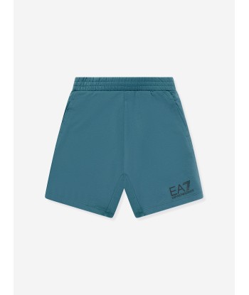 EA7 Emporio Armani Boys Logo Short Set in Green chez Cornerstreet bien 