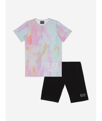 EA7 Emporio Armani Girls Tie Dye Short Set in Multicolour Le MVP de beaucoup