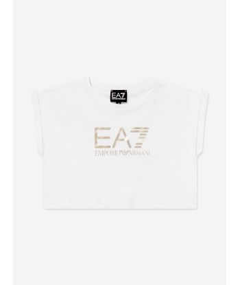 EA7 Emporio Armani Girls Logo Short Set in White prix