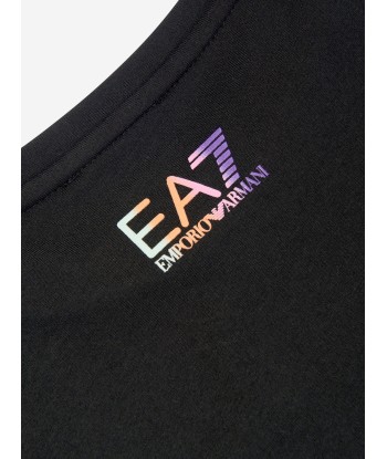 EA7 Emporio Armani Girls Logo T-Shirt Dress in Black commande en ligne