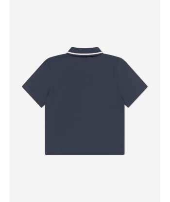 EA7 Emporio Armani Boys Logo Polo Shirt in Navy s'inspire de l'anatomie humaine