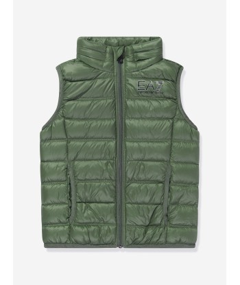 EA7 Emporio Armani Boys Padded Gilet in Green Comment ça marche