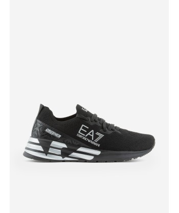 EA7 Emporio Armani Kids Logo Trainers in Black en linge