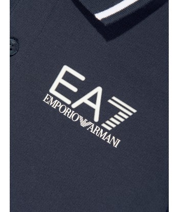 EA7 Emporio Armani Boys Logo Polo Shirt in Navy s'inspire de l'anatomie humaine