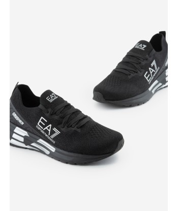 EA7 Emporio Armani Kids Logo Trainers in Black en linge