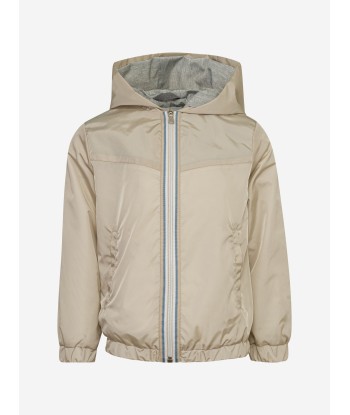 Eleventy Boys Hooded Zip Up Jacket in Beige prix pour 