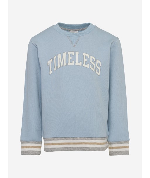 Eleventy Boys Timeless Sweatshirt in Blue Livraison rapide