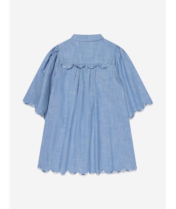 Zimmermann Girls Junie Chambray Dress in Blue 2 - 3 jours ouvrés.