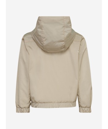 Eleventy Boys Hooded Zip Up Jacket in Beige prix pour 