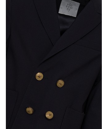 Eleventy Boys Wool Suit Jacket in Navy le des métaux précieux