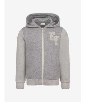 Eleventy Boys Logo Zip Up Top in Beige pour bénéficier 