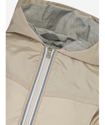 Eleventy Boys Hooded Zip Up Jacket in Beige prix pour 