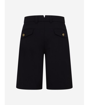 Eleventy Boys Wool Suit Shorts in Navy hantent personnes