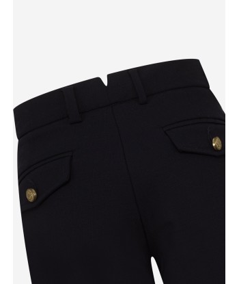 Eleventy Boys Wool Suit Shorts in Navy hantent personnes