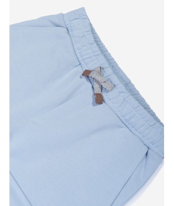 Eleventy Boys Jersey Cargo Shorts in Blue est présent 