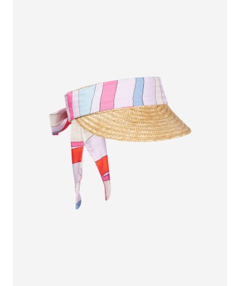 Pucci Girls Raffia Visor in Beige 2 - 3 jours ouvrés.