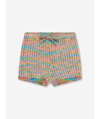 Zimmermann Girls August Textured Knit Shorts in Multicolour le concept de la Pate a emporter 