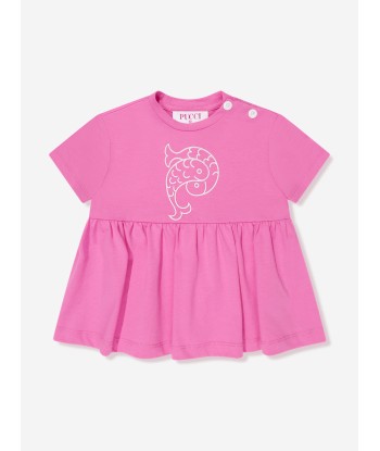 Pucci Baby Girls Logo Jersey Dress in Pink france