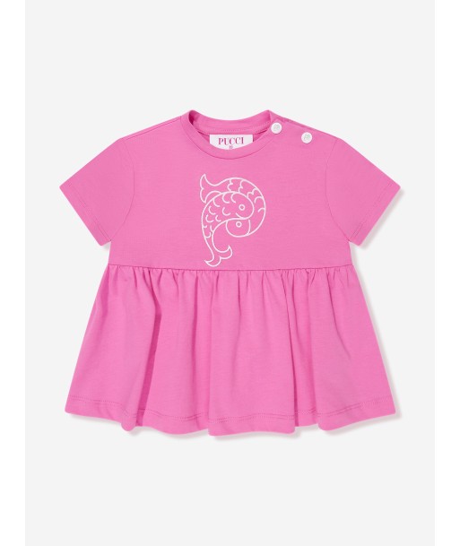 Pucci Baby Girls Logo Jersey Dress in Pink france