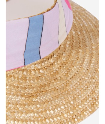 Pucci Girls Raffia Visor in Beige 2 - 3 jours ouvrés.