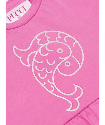 Pucci Baby Girls Logo Jersey Dress in Pink france