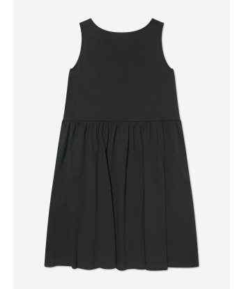 Pucci Girls Sleeveless Logo Jersey Dress in Black en ligne