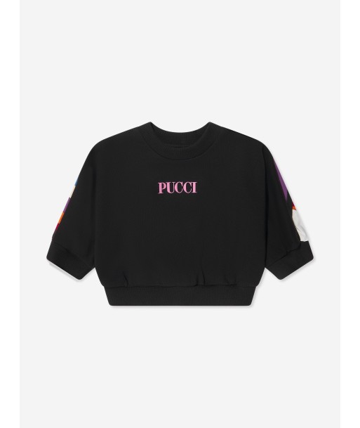 Pucci Girls Logo Sweatshirt in Black la chaussure