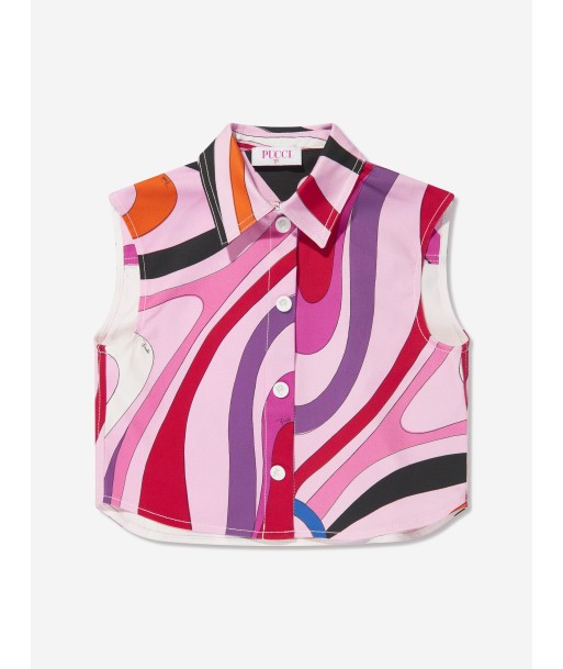 Pucci Girls Sleeveless Blouse in Multicolour Les êtres humains sont 