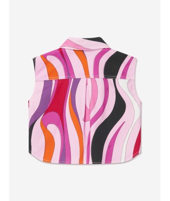 Pucci Girls Sleeveless Blouse in Multicolour Les êtres humains sont 