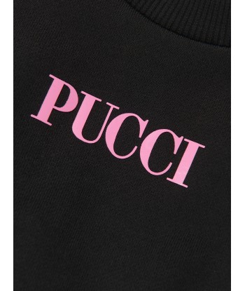 Pucci Girls Logo Sweatshirt in Black la chaussure