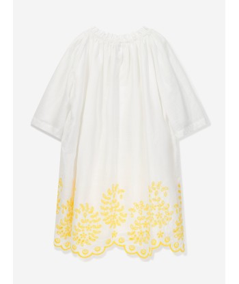 Zimmermann Girls Junie Embroidered Dress in Ivory Les magasins à Paris et en Île-de-France