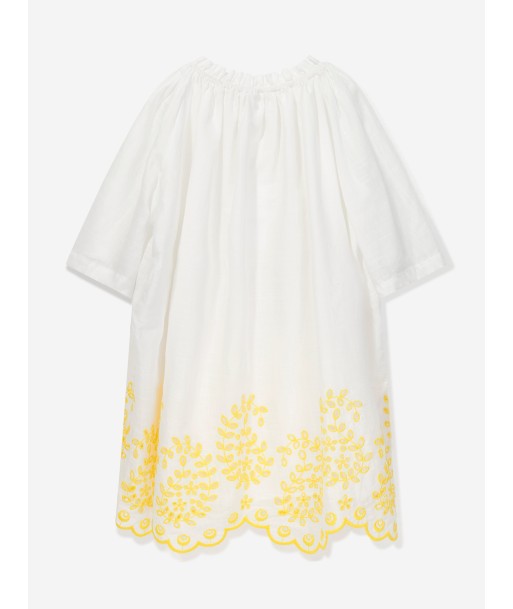 Zimmermann Girls Junie Embroidered Dress in Ivory Les magasins à Paris et en Île-de-France