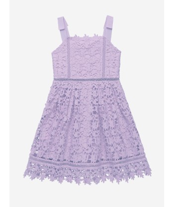 Self Portrait Girls Sleeveless Lace Dress in Purple Profitez des Offres !