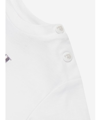 Pucci Baby Girls Peplum T-Shirt in White de l' environnement