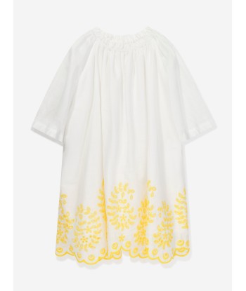 Zimmermann Girls Junie Embroidered Dress in Ivory Les magasins à Paris et en Île-de-France