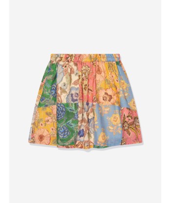 Zimmermann Girls Floral Patch Junie Skirt in Multicolour shop