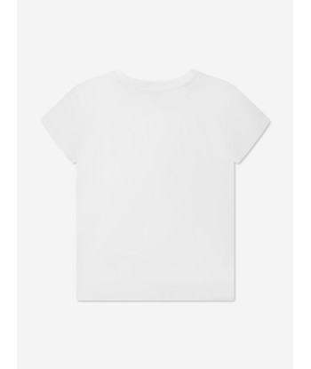 Pucci Girls Logo T-Shirt in White Faites des économies