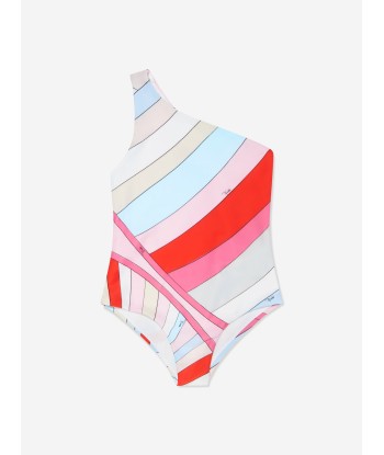 Pucci Girls One Shoulder Swimsuit in Multicolour plus qu'un jeu 