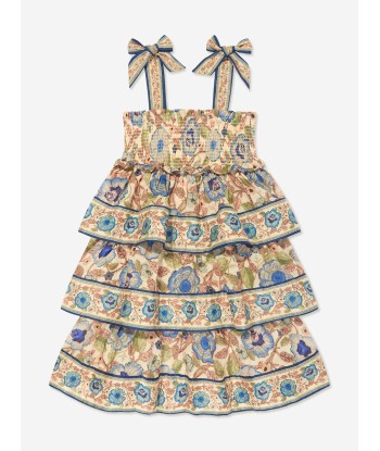 Zimmermann Girls Junie Tiered Dress in Multicolour livraison gratuite