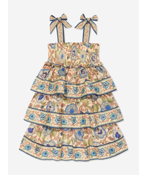 Zimmermann Girls Junie Tiered Dress in Multicolour livraison gratuite