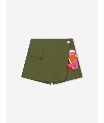 Pucci Girls Logo Skort in Green commande en ligne