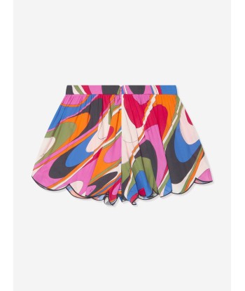 Pucci Girls Onde Print Shorts in Multicolour Fin de série