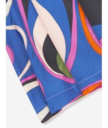 Pucci Girls Onde Print Dress in Multicolour outlet