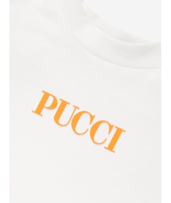 Pucci Baby Girls Logo T-Shirt in Ivory le concept de la Pate a emporter 