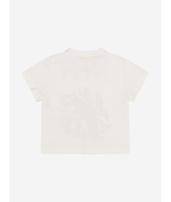 Pucci Baby Girls Flower Logo T-Shirt in Ivory paiement sécurisé