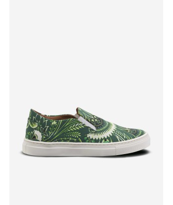 Etro Boys Floral Paisley Trainers in Green acheter