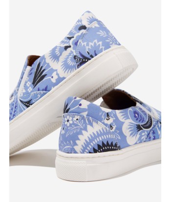 Etro Kids Floral Paisley Trainers in Blue Faites des économies