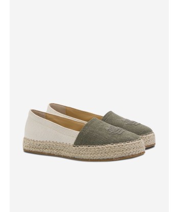 Etro Boys Logo Espadrilles in Green chez Cornerstreet bien 